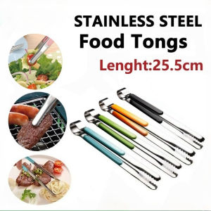 Stainless Steel BBQ Tongs Non-slip Food Clip Grill Clip Picnic Buffet Steak Salad Snacks Clip Kitchen Tool