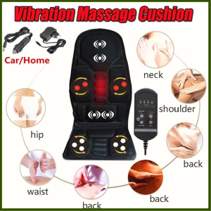 KONKA Massagemulti-functionVibrating Heated Back Massage Mat Cushion Car Seat Chair Massager with Remote按摩椅墊按摩墊居家車載多用途按摩墊