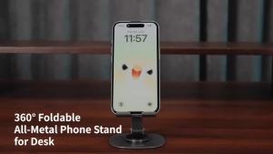 Metal Foldable Multi-Angle Universa Phone And Tablet Holder Ultra-Thin Stand 360° Rotating Adjustable Angles Bracket