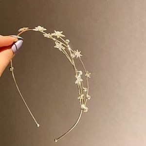 Chic Rhinestone Alloy Headband for Women Girls Multilayer Star Butterfly Crystal Metal Hair Band Party Wedding Hair Accessories