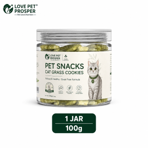 Cat Grass Cookies 100g Cat Treats for Hairball & Digestion Support Crunchy Snack for Cats & Kittens