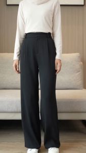 READY STOCK!!! Women High Waist Wide Leg Straight Cut Palazzo Pants Seluar Perempuan Longgar Office Casual Plus Size Wanita A001