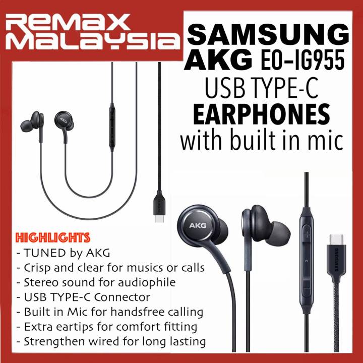 [READY STOCK] Samsung AKG EO-IG955 USB TYPE-C IN EAR Stereo Earphones ...
