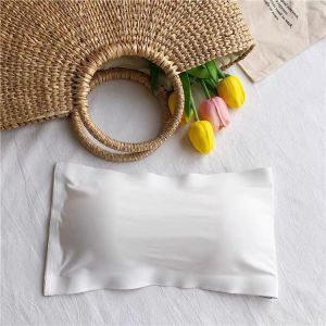 M62. Áo bra nữ không dây áo ngực su không gọng cài ngang freesize dưới 58kg (có sẵn - freeship)