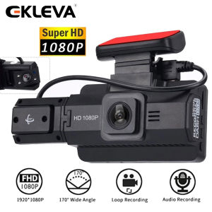 EKLEVA Car DVR Camera 3 inch HD 1080P Dash Cam 170° Wide Angle Night Vision Car Camera Way Loop Recording Video Recorders With G-Sensor