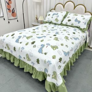 ผ้าคลุมเตียง 7ฟุต(200x230cm) ใช้แทนผ้าห่มได้ ใช้เป็นผ้าปูที่นอนได้ เนื้อผ้าเกรด A กันฝุ่น ผ้าฝ้ายนุ่มสบาย