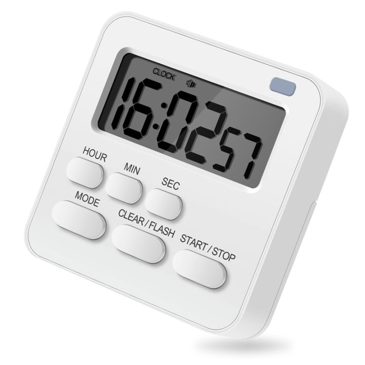 Kitchen Timer,Egg Timer with Clock,Digital Timer Stopwatch with LCD ...