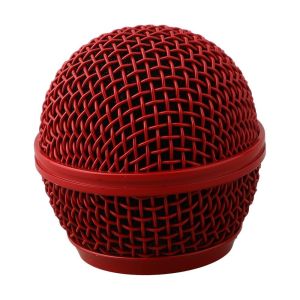 MAJESTICX 1Pcs Steel Mesh SM58 Microphone Replacement Grille Metal Ball Shape Microphone Grill Head Ball Durable Handheld Microphone Accessories for SM58 Beta58