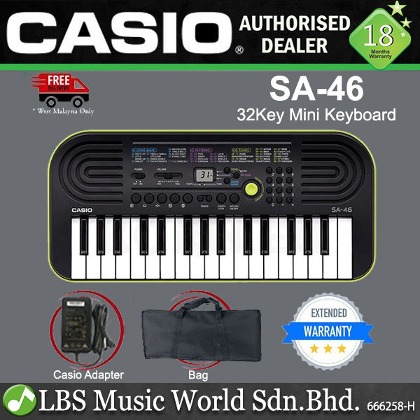 Casio SA-46 32 Key Mini Portable Music Keyboard Electronic Piano