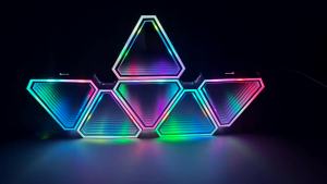 Smart Mirror Abyss RGB Triangle Wall Lamp Atmosphere Triangle APP Remote DIY Music Sync Night Light Game Room Bedroom Home Decor