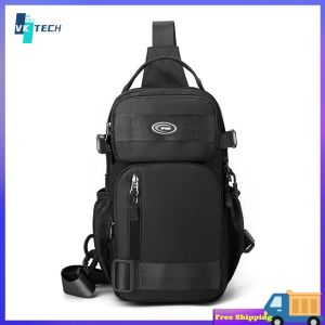 [ VKTECH ] Mens Motorcycle Chest Bag Large Storage Capacity Adjustable Waist Pack for Long-Distance Cycling Motorcycle Accessories