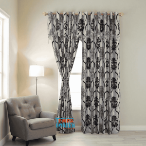 Gorden Prada Motif Jakat Batik Warna Silver - Elegan & Indah untuk Dekorasi Ruangan Jendela atau Pintu