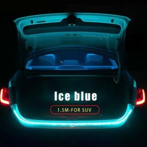 Car Rear Trunk Tail Light Dynamic Streamer Reverse Warning LED RGB Strip Auto Additional Break Trun Signal Lamp 12V 1.2M 1.5M