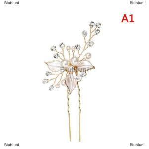 [COD] Biubiuni Phụ nữ vàng rhinestone ngọc trai Tóc Lược tóc Clip cô dâu phụ kiện tóc cưới
