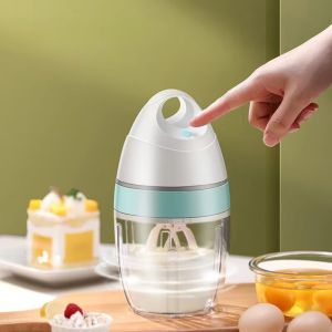 FORTUNESS Splash-proof Stand Electric Egg Mixer Labor-saving Low Noise Cream Whipper Milk Frother Machine Rechargeable Egg Beater Household