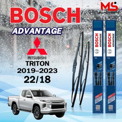 BOSCH ใบปัดน้ำฝน แบบก้านเหล็ก แบบคู่ MITSUBISHI TRITON รุ่น Advantage