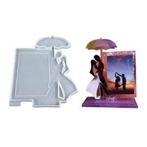 Handmade Resin Frame Crafting Mold Stylish Couple Epoxy Resin Photo Frame Mold Kit for DIY Crafting and Home Decoration