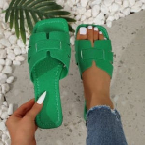 Free Shipping New Versatile Flat Beach Sandals Fashionable Flip-Flops For Women Suitable For Outdoor Wear Summer Casual Style Available In Multiple Colors Including Purple And Yellow