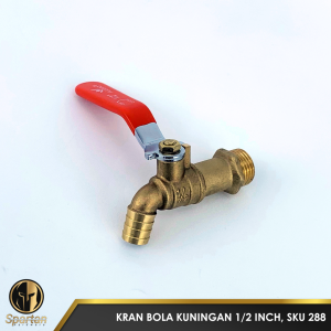 Kran Tembok Keran Air Taman Engkol Bola Cuci Piring Kuningan 1/2" 3/4" inch Flusso 288