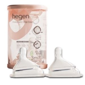 [Cam kết chính hãng] Set 2 Núm ti Hegen size M (3-6m) size L (6m+) size Y cut dùng thức ăn sệt