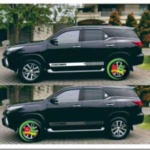 sticker cutting variasi mobil Fortuner pajero stiker body samping mininmalis termurah