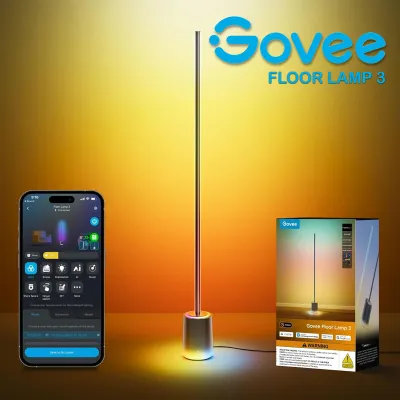 Govee Floor Lamp 3 with Luminblend+ Technology 2100lm Standing Lamp w/ Matter Gaming Light LED Smart Lamp Voice Remote & App Control H16B0