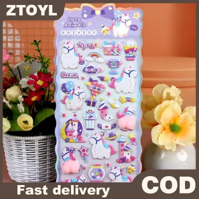 ZTOYL Kawaii phim hoạt hình động vật chó mèo 3D mềm Puffy Butt Stickers dễ thương DIY điện thoại trường hợp máy tính xách tay trang trí máy tính xách tay Decal giải nén đồ chơi