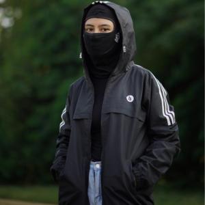 Jacket Perasut Running INDIGO Cassual Stripe Untuk Pria Wanita Waterproof Tahan Air Kualitas Bagus