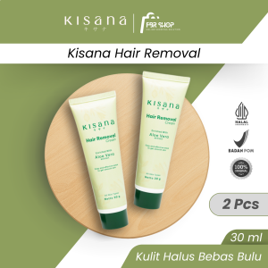 Kisana Hair Removal Cream 2Pcs – Menghilangkan Bulu dengan Lembut - Menyegarkan Kulit yang kering tanpa perlu wax untuk ketiak  kaki  tangan