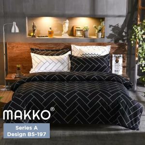 MAKKO High Quality Fitted Bedsheet with Pillow and Bolster Case