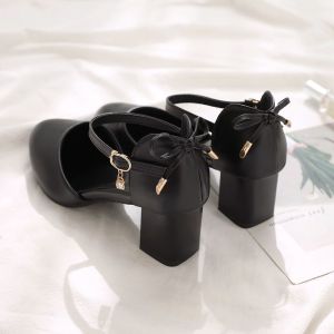 [Free Shipping] Womens new summer open-toe sandals with a single strap high-heeled shoes chunky mid-heel versatile style