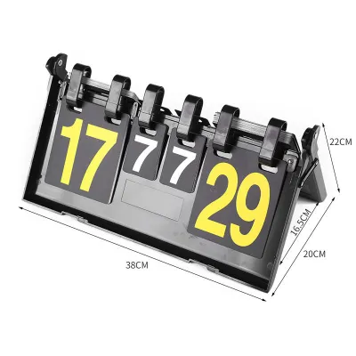 Multi Sports Table Scoreboard Keeper Portable For Volleyball Badminton Tennis Football Competition Flip Counter Board Soccer Ping Pong Indoor Outdoor Team Individual Sports Training Equipment OL