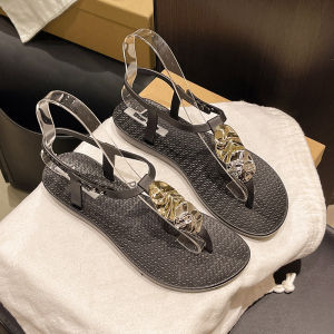 [Free Shipping] 2026 Summer New Fashionable Roman Style Outdoor Flip-Flop Beach Sandals With Breathable Elastic Straps And Casual Flat Sole