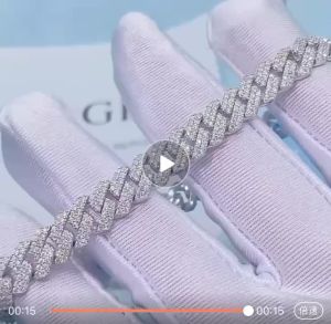 22MM Custom Hip Hop Moissanite Diamond 925 Cuban Link Chain Heavy Cuban Chain for Anniversary Iced out Jewelry