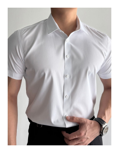 Áo Sơ Mi Nam Ngắn Tay Slim Fit – Chất Vải Modal Cotton – Phong Cách Công Sở Đi Làm Đi Chơi