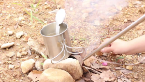 AntiCorrosion Expandable Fire Blower Tube 201Stainless Steel Texture Perfect for Outdoor Camping Hiking Backpacks Gear