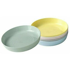 905 - Paket isi 6 pcs Piring Pesta Anak Warna Warni Pastel Cantik Colorful Plate Food Grade BPA Free