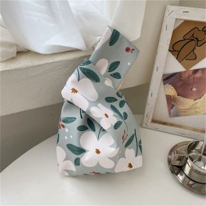 DFGFIN Casual Knot Handmade Handbag Tote Bag Shopping Bags Wrist Bag