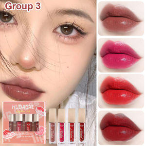 4Pcs/set Matte Lip Tint Moisturizing Long-Lasting Lip Gloss Lip Tint Set Liptint Liquid for Makeup