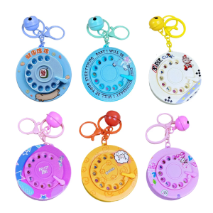 Telephone Keyring Turning Mechanism Noise Maker Device Pocket Sized Communication Charm For Adults Kids Relaxation Gift