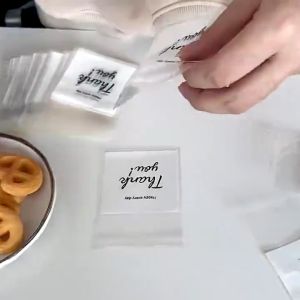 100Pcs Thank You Plastic Packaging Bags Resealable Self-Adhesive for Cookies Bread Pastry Candy