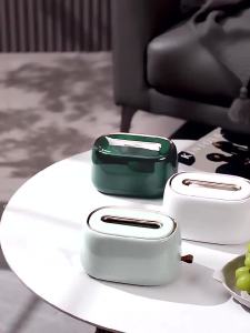 แสงหรูหราสก์ท็อปผู้ถือกล่องกระดาษทิชชูกับฤดูใบไม้ผลิติดผนังกล่องกระดาษทิชชูปกตู้ผ้ากระดาษห้องน้ำเนื้อเยื่อออแกไนเซอร์