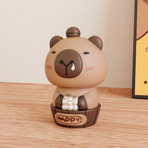 【TISS】COD ตุ๊กตาติดรถ น่ารัก Capybara พลังงานแสงอาทิตย์ จะพยักหน้า ตกแต่งรถ ตกแต่งคอนโซล