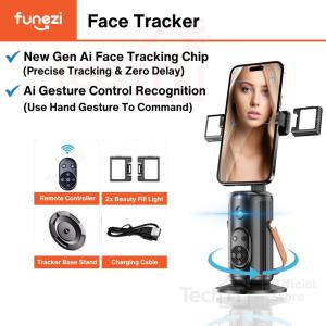 Funezi Tripod 360 Rotation Auto Face Tracking Tripod For Phone Stand Selfie Stick Stand Monopod
