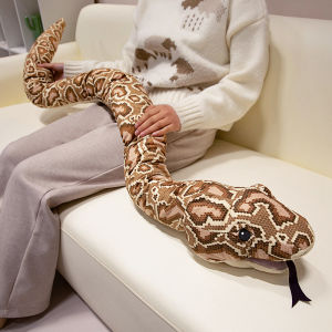 JOJO CASTLE Funny Simulation Python Doll Weird Compulsion Props Plush Toys Boa Wild Snake Doll Horror Scary Long Snake Dolls Girlfriend Birthday Gift
