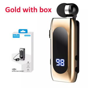 KEBIDU K55 Lavalier Business Bluetooth 5.2 Headphone Talk Music Time 20 Hours LED Digital Display Noice Cancelling Wireless Earphones