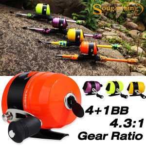 Sougayilang Beginner Fishing Set Childrens Fishing Rod Full Kits With Telescopic Fishing Rod And Spinning Reel Baits Hooks Travel Pole Set