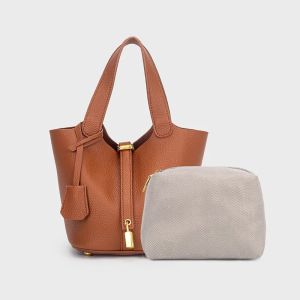 Classic Vegetable BasketpuWomens Handbag Simple Bucket Bag Mother Bag Fashion Versatile Womens Bag Cross-border2026