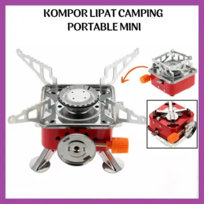 Kompor Camping Kotak Lipat Portable Mini Gas Kecil Ultralight Non Kovar 1 Tungku - FR Gallery