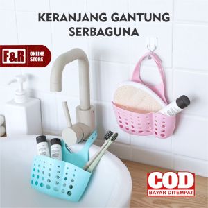 Keranjang Spon Cuci Piring & Gantungan Kran Wastafel: Aksesoris Dapur Praktis